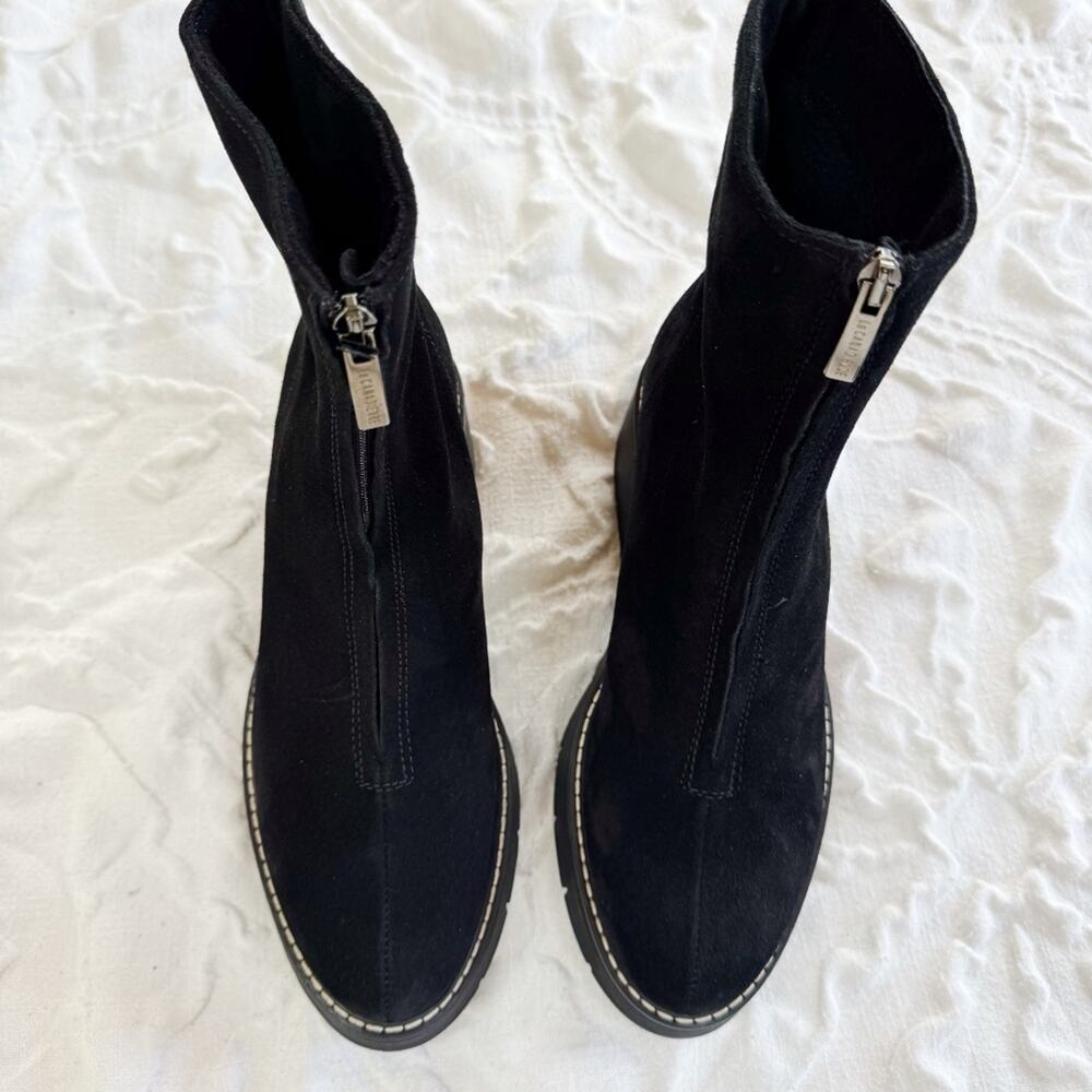 La Canadienne Bob Platform Suede Bootie New - Picture 5 of 9
